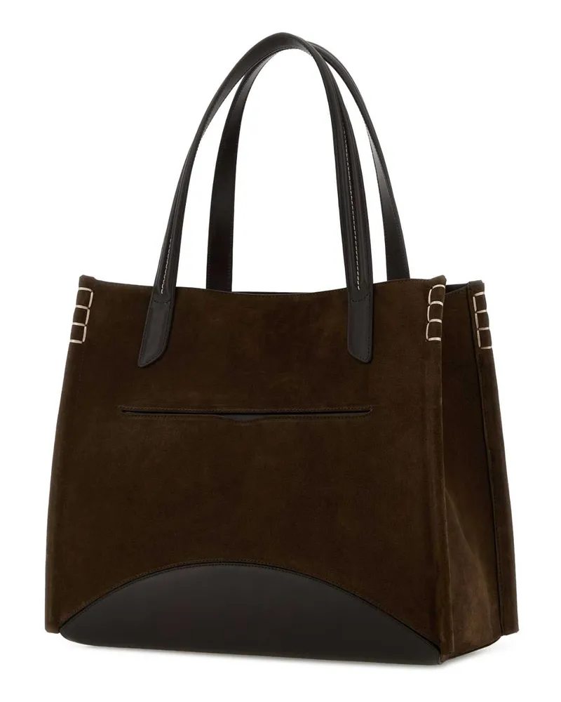 J.W.Anderson Women's Brown Suede Loafer Shopping Bag Borse A Mano Brown
