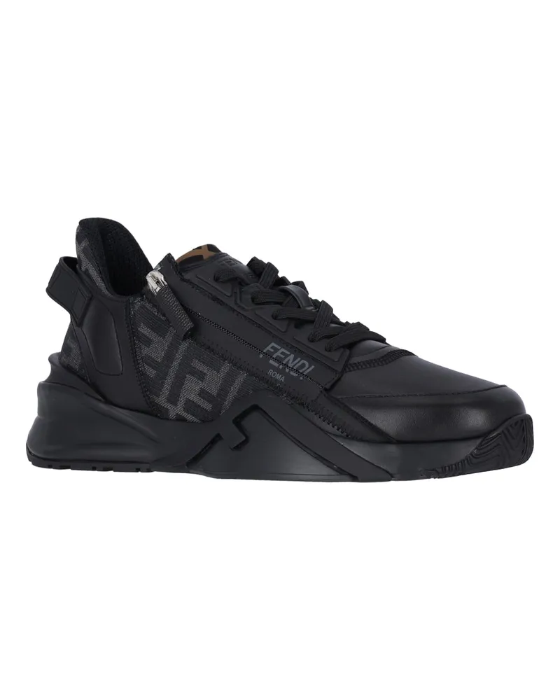 Fendi Men's Sneakers Black Calf Leather Black