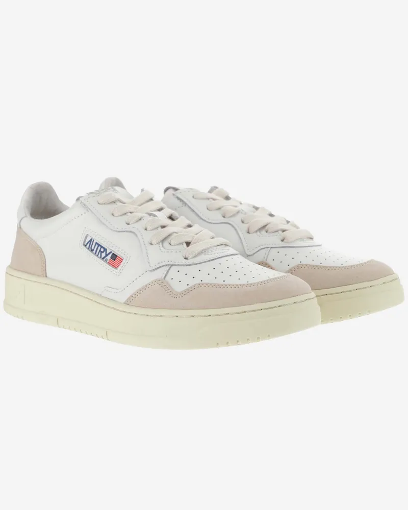 AUTRY Men's Sneakers Medalist Low White Leather Trainers White
