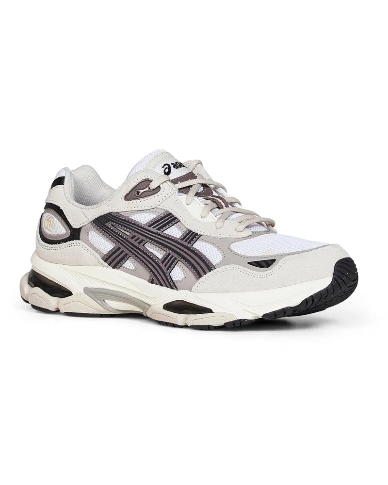 Asics Men's Sneakers Gel-Nyc 2.0 White-Oatmeal Multicolour Leather Trainers White