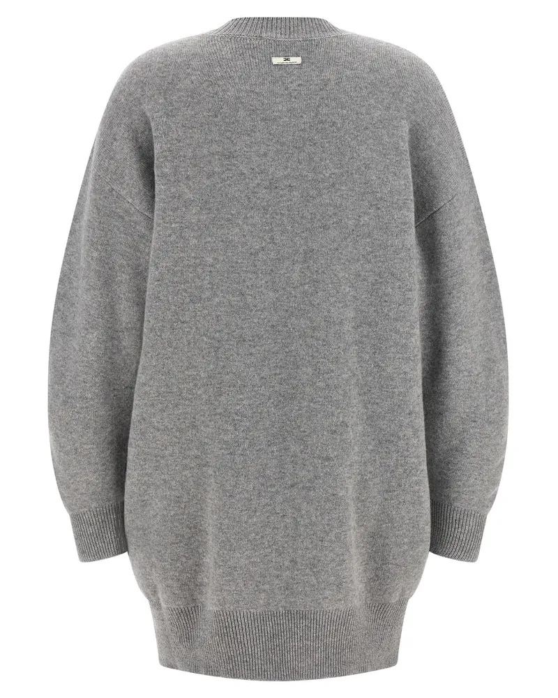 Elisabetta Franchi Wool Cashmere Knit Dress — Gray Gray