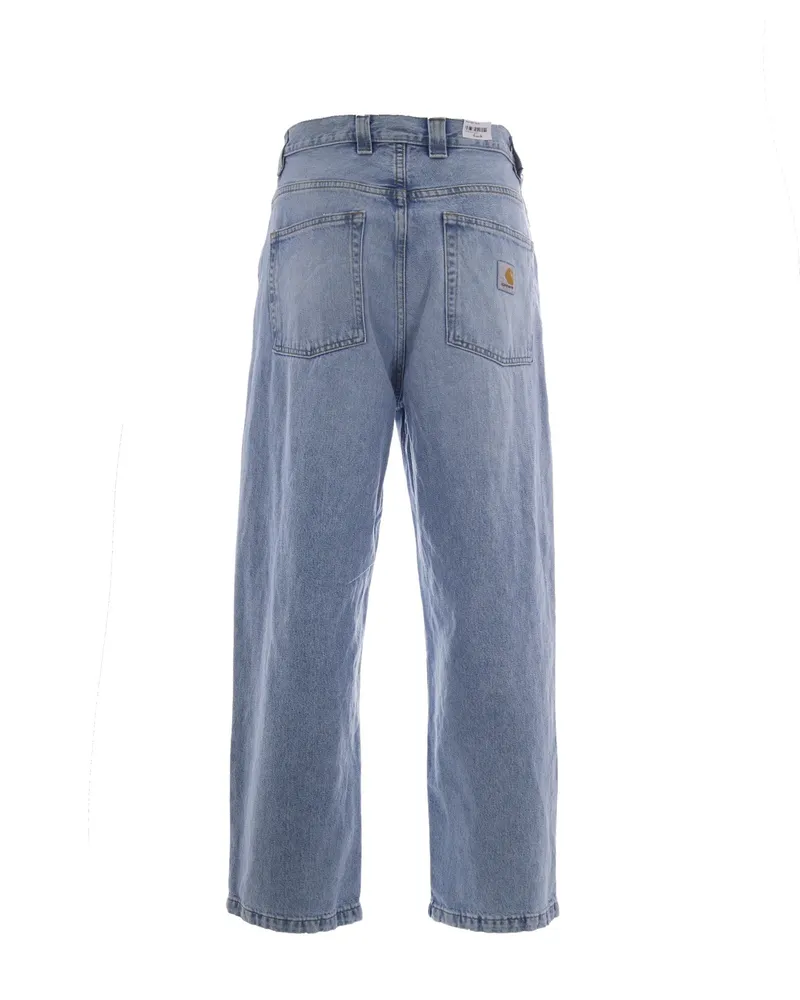 Carhartt WIP Men Jeans Brandon Blue Cotton Smith Denim 'smith Blue