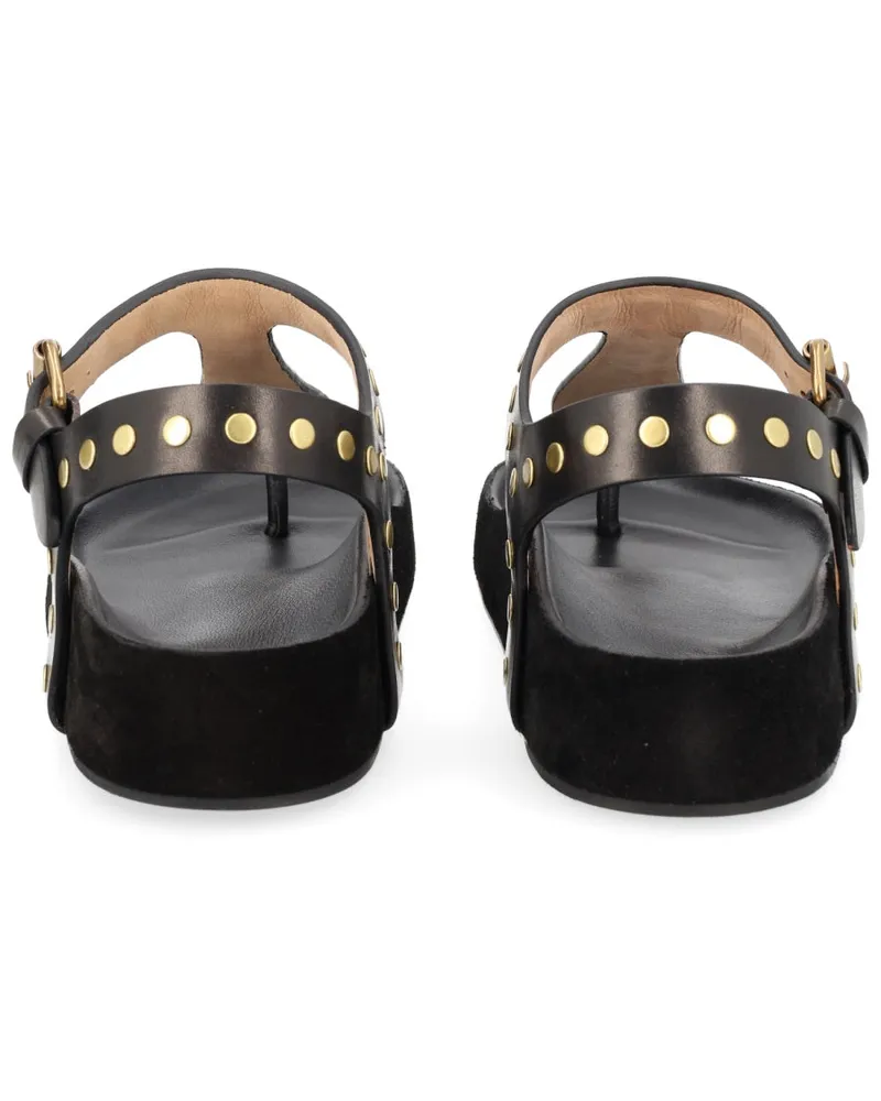 Isabel Marant Cow Leather Sandal — Black Black