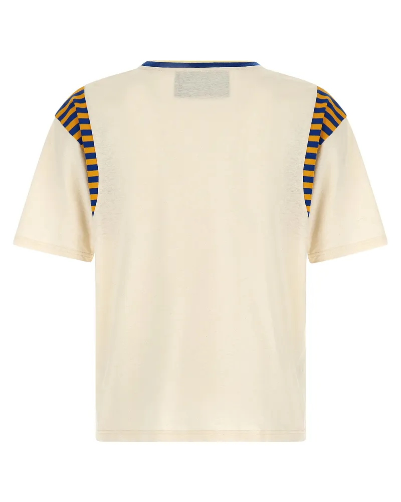 Valentino Garavani Men's Multicolor Cotton T-Shirt Cream