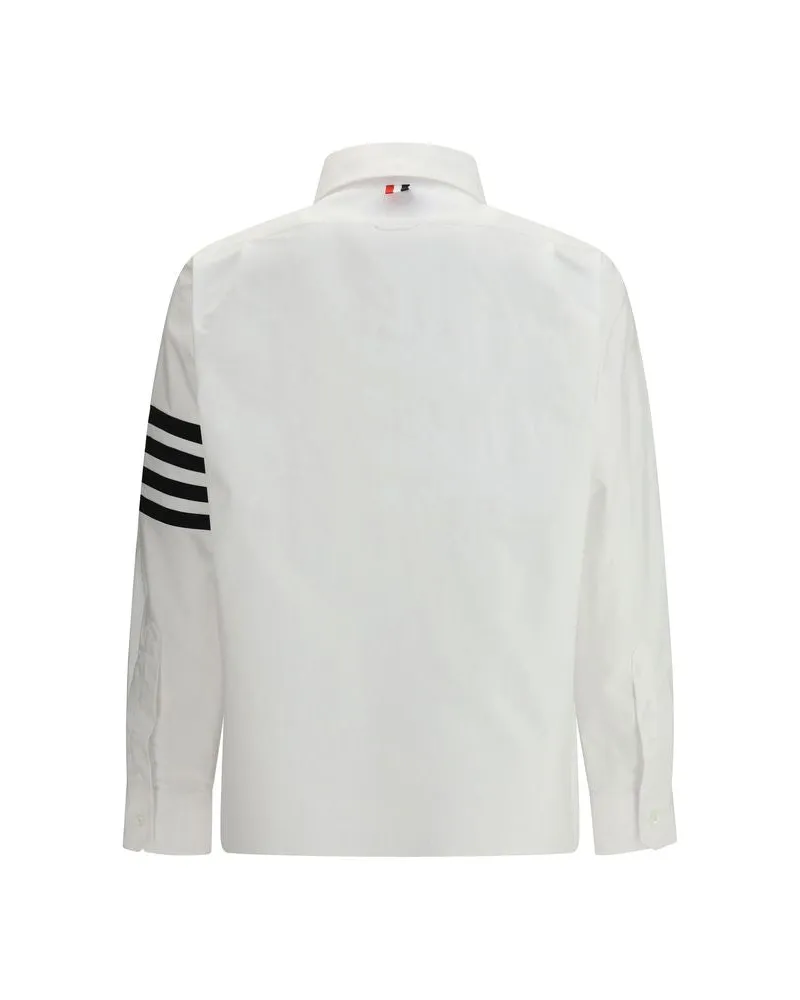 Thom Browne Men's White Cotton Dress Shirt White