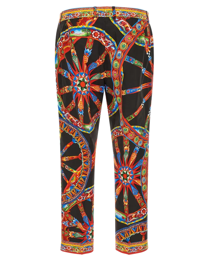 Dolce & Gabbana Women's Multicolor Cotton Casual Pants Multicolor