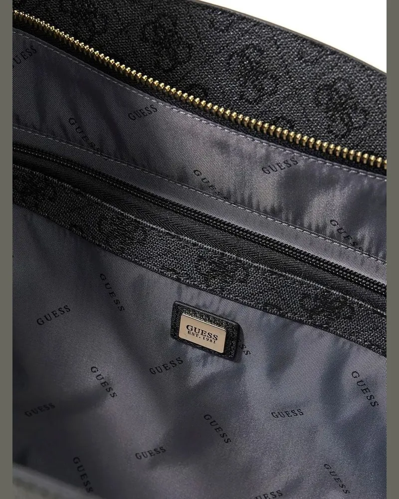 Guess Women's Tote Bag Coal Logo Polyurethane - Tote-Bags Gray