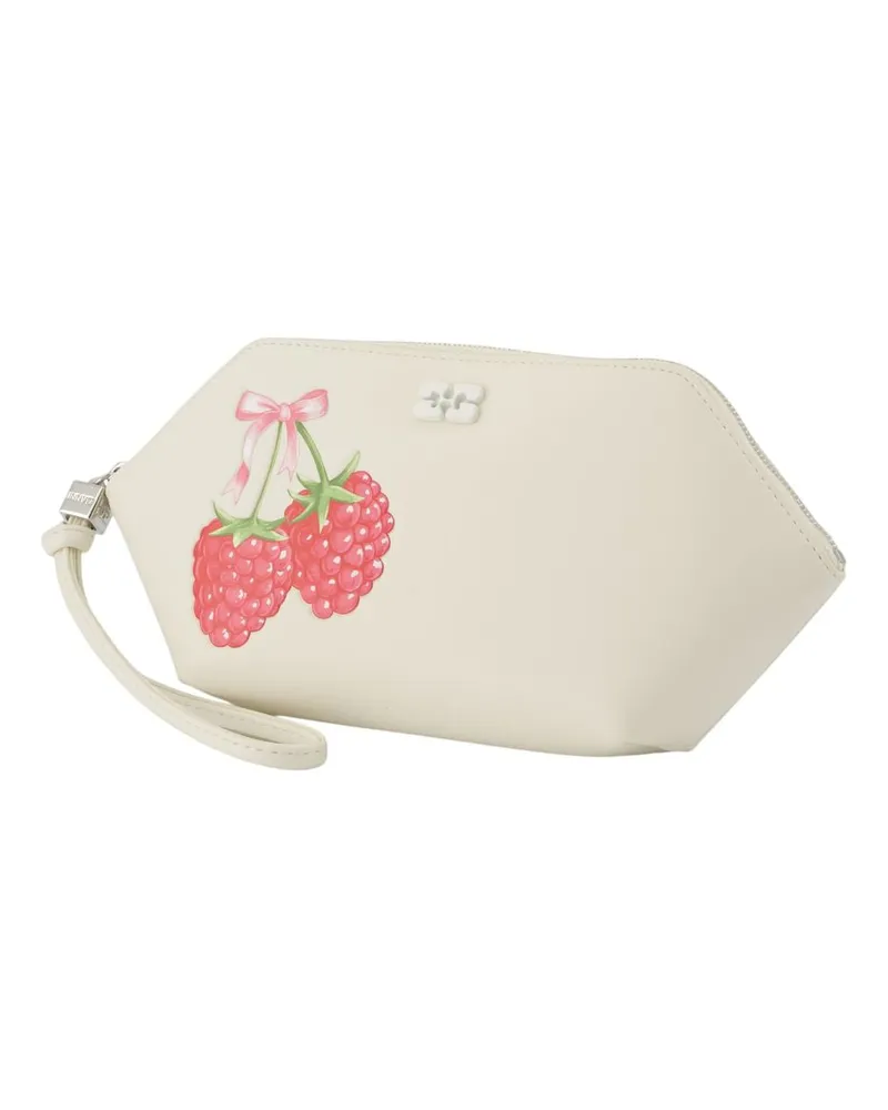 Ganni Women's Bou Clutch White Calfskin White