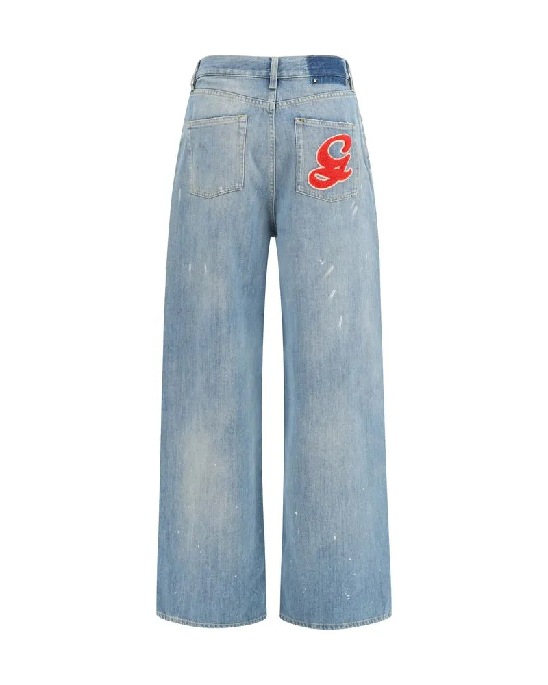 Golden Goose Women's Blue Cotton Boyfriend Jeans Clothing Blue