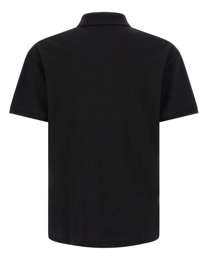 Palm Angels Men Black Cotton Polo Shirt Black