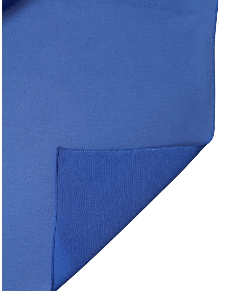 Dolce & Gabbana Blue Silk Stole Neck Wrap Shawl Men Scarf Blue