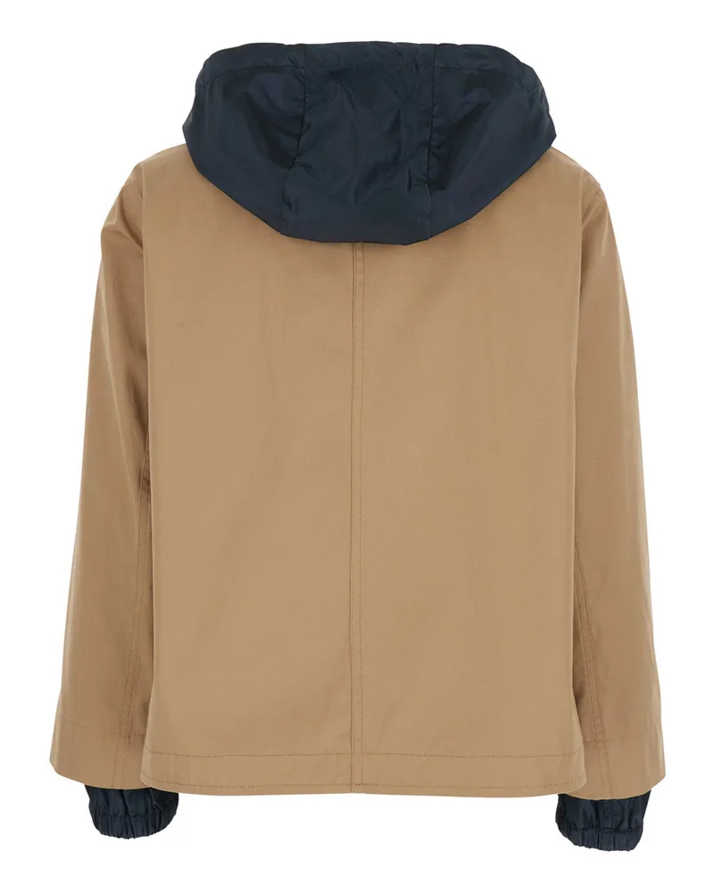 Herno Women's Jacket Reversible Cotton Brown Coat Beige