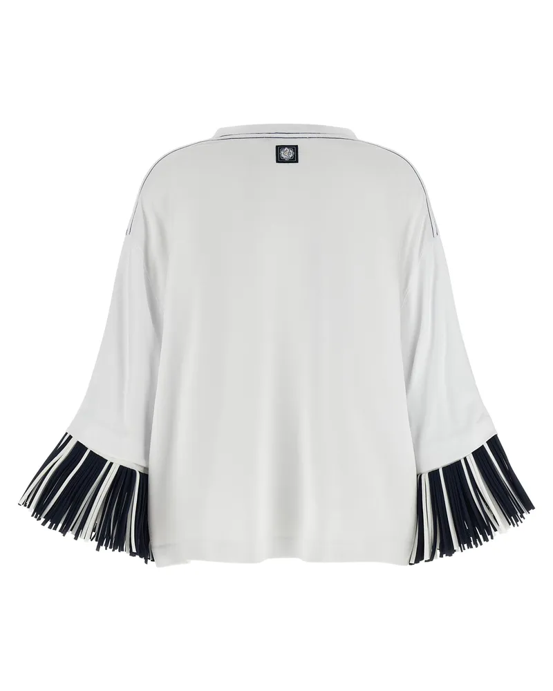 Jacquemus Women's Blue Cotton T-Shirt White