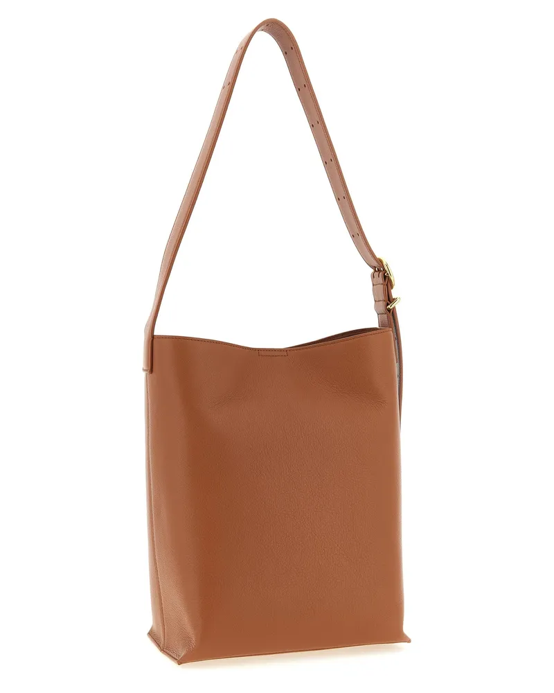Jil Sander Women's Brown Calfskin Shoulder Bag Brown