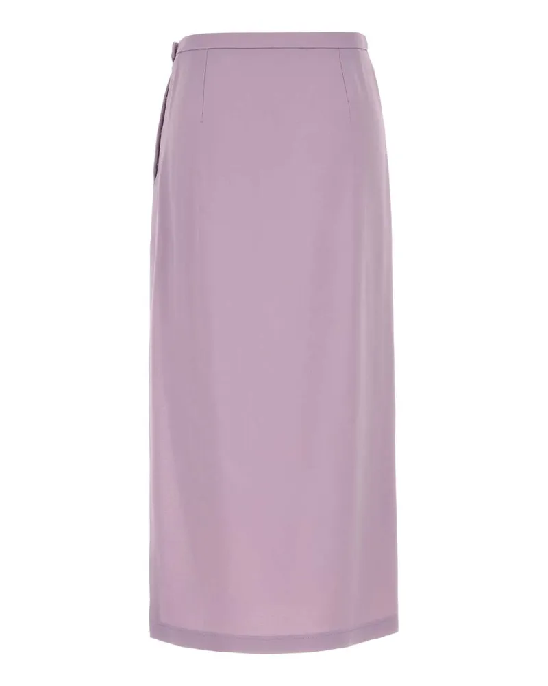 Gucci Women's Lilac Crepe Skirt Dustywisteria Exterior: Acetate Viscose Gonne Purple
