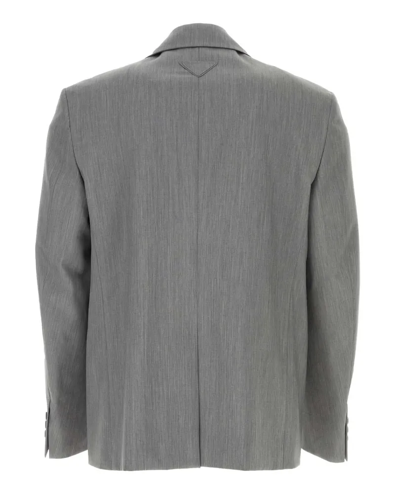 Prada Men's Melange Wool Blend Blazer Gray Blazers Gray