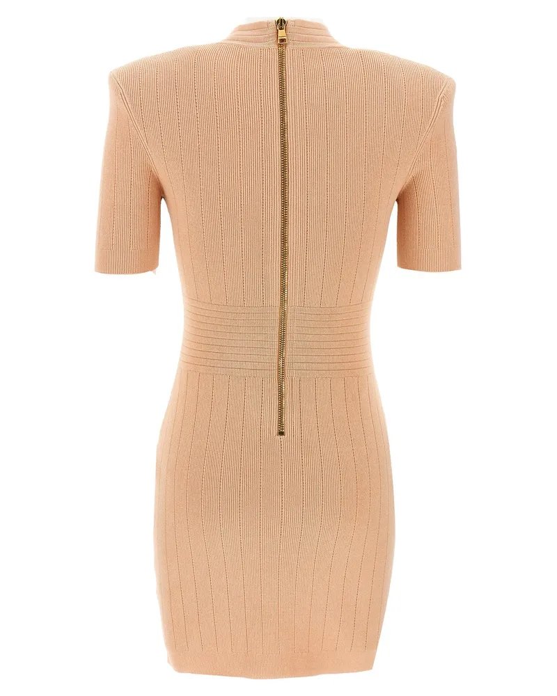 Balmain Chiocciola Dress — Beige Beige