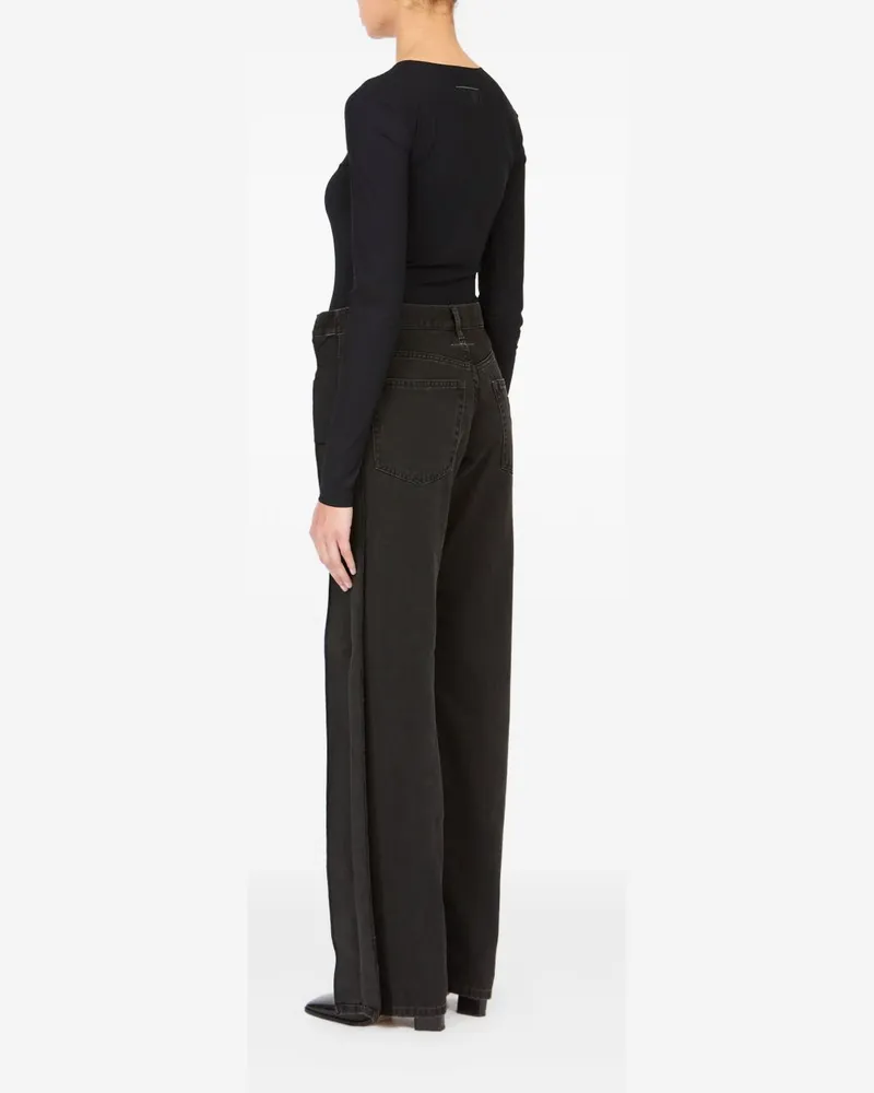 Maison Margiela Split-Leg Straight Jeans — Black Black