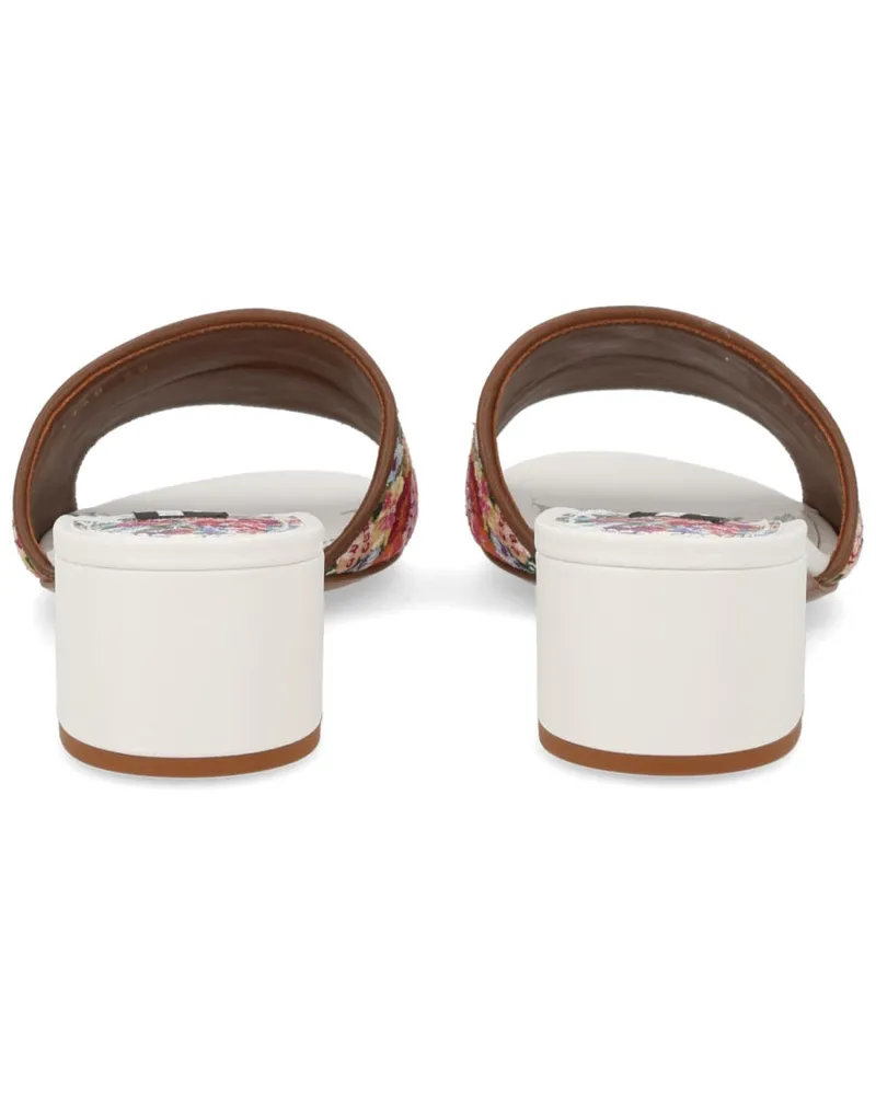 Dolce & Gabbana Embroidered Polyamide Sandals — White White