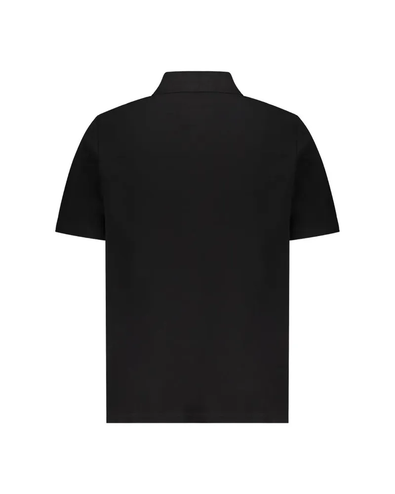 Balmain Men Black Cotton Polo Shirt Black