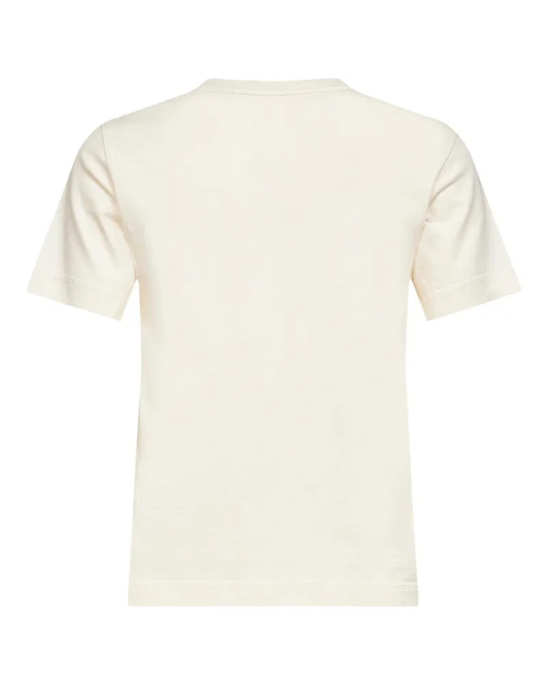 Jacquemus Embroidered Grosgrain Logo T-Shirt — Beige Beige