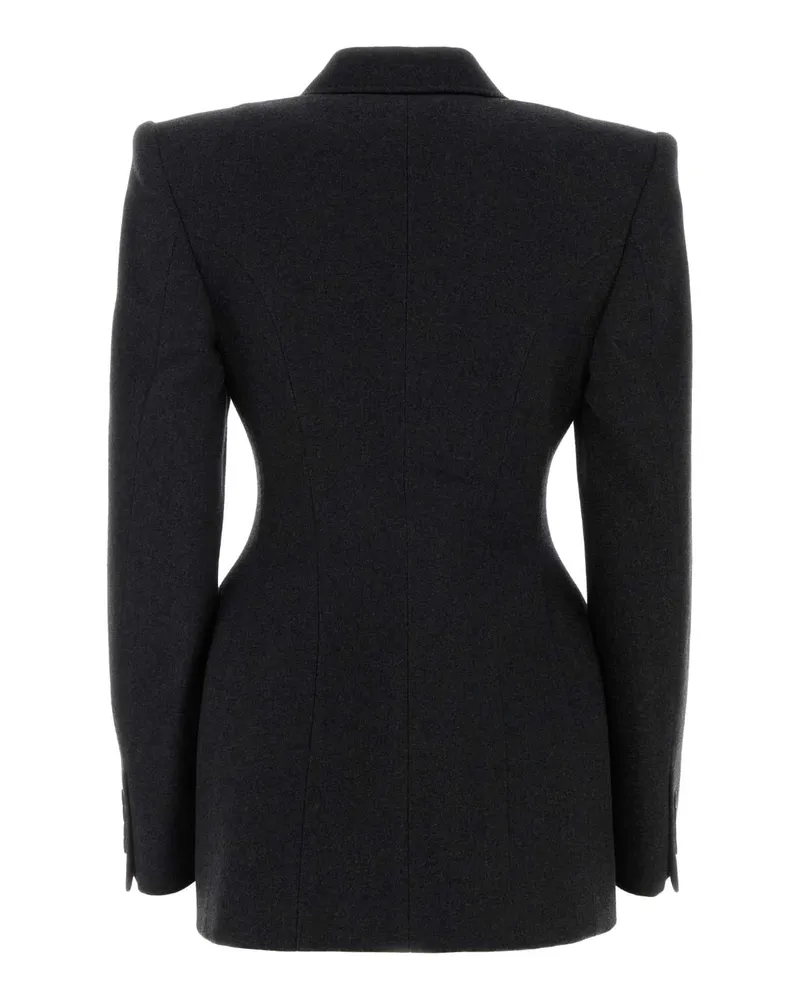 Balenciaga Women's Charcoal Cashmere Blend Blazer Dark Heather Grey Giacche E Gilet Jacket Gray
