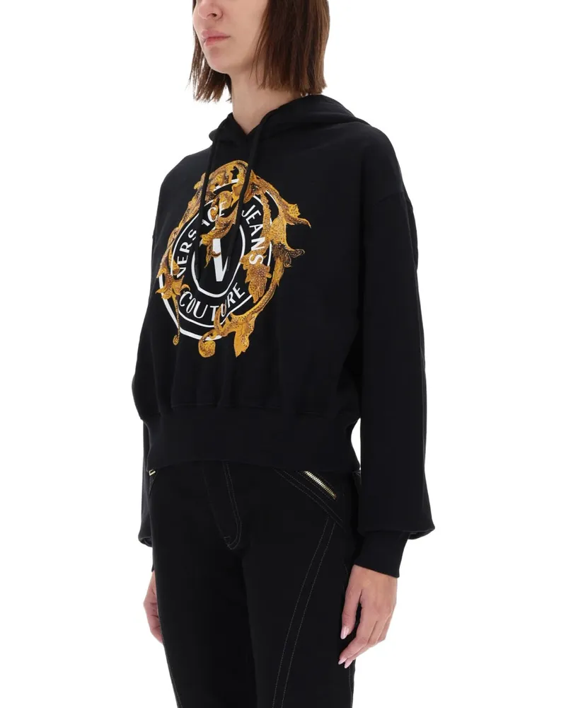 Versace Jeans V-Emblem Baroque Sweatshirt — Black Black