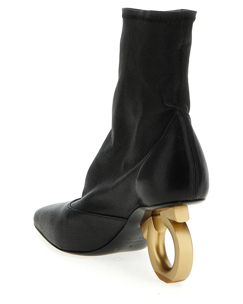 Ferragamo Adhar Ankle Boot — Black Black