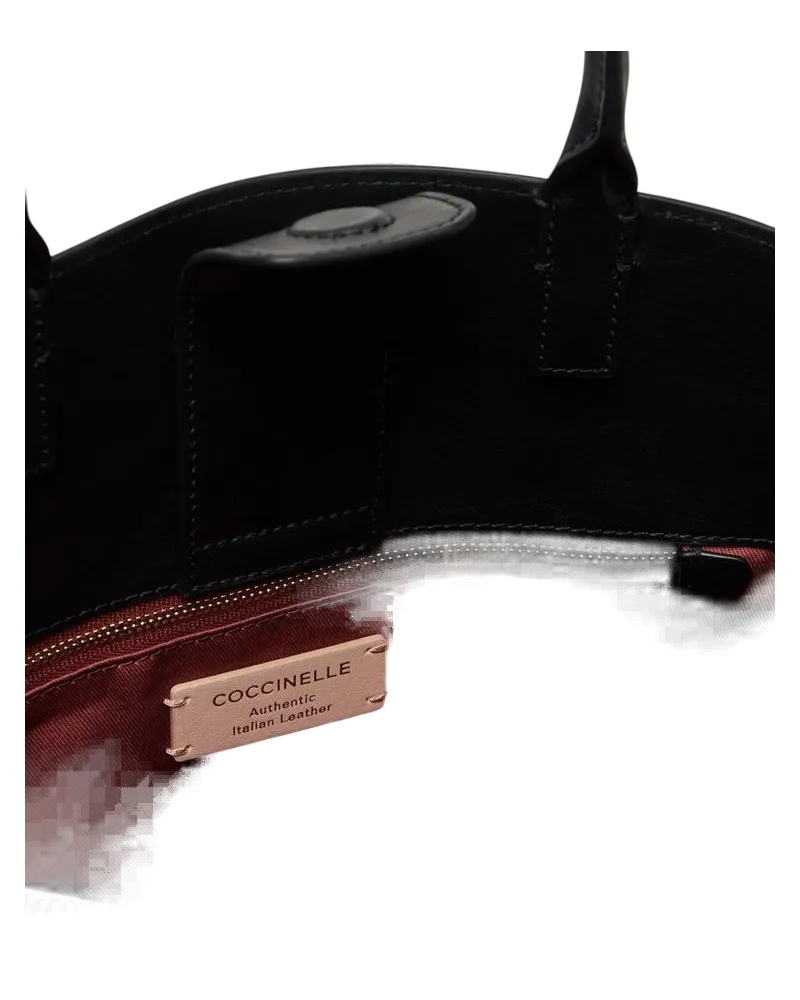 Coccinelle Leather Top Handle Bag — Black Black