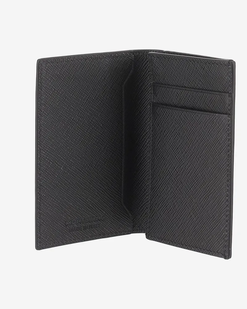 Montblanc Men's Leather Card Holder Black Wallets & Cardholders Black