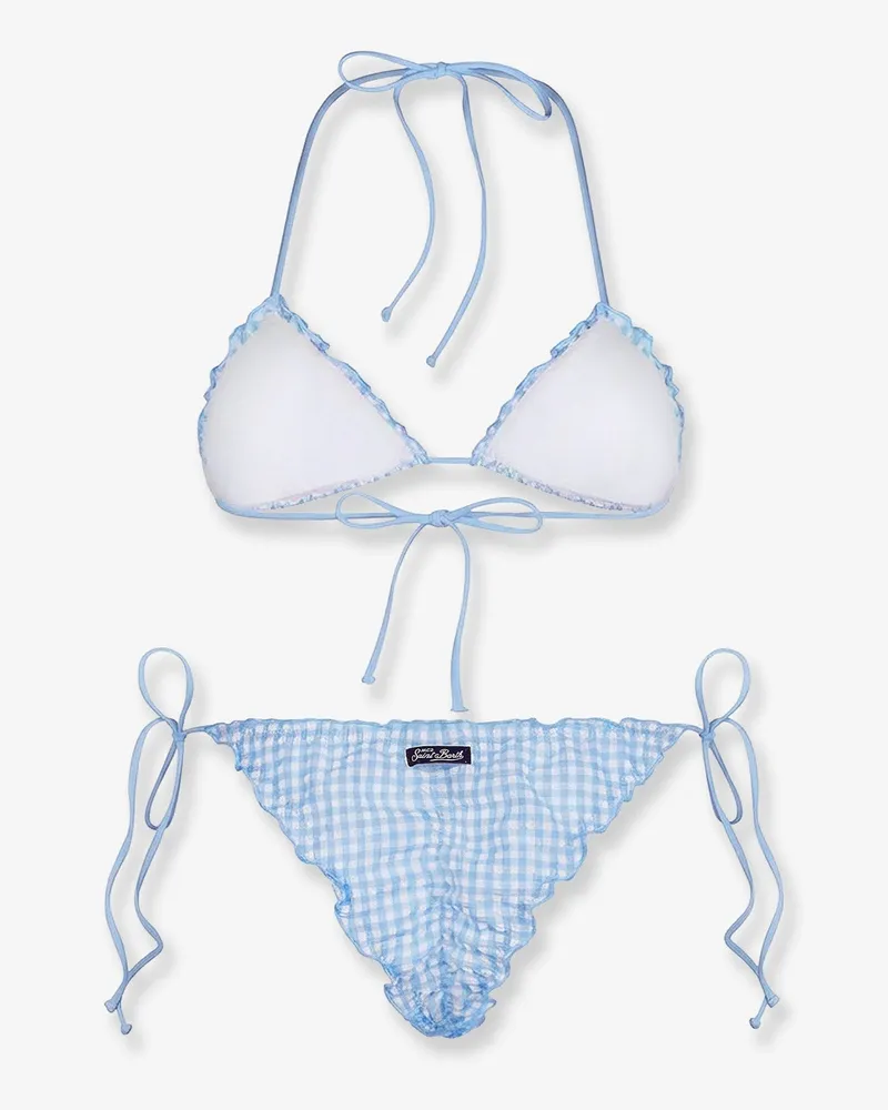 MC2 Saint Barth Women's Bikini Sagitami Blue Polyamide Swimwear Sea Clothing Blue