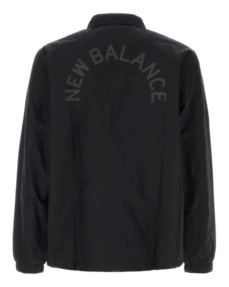 New Balance Men's Black Polyester Jacket Giubbini Black