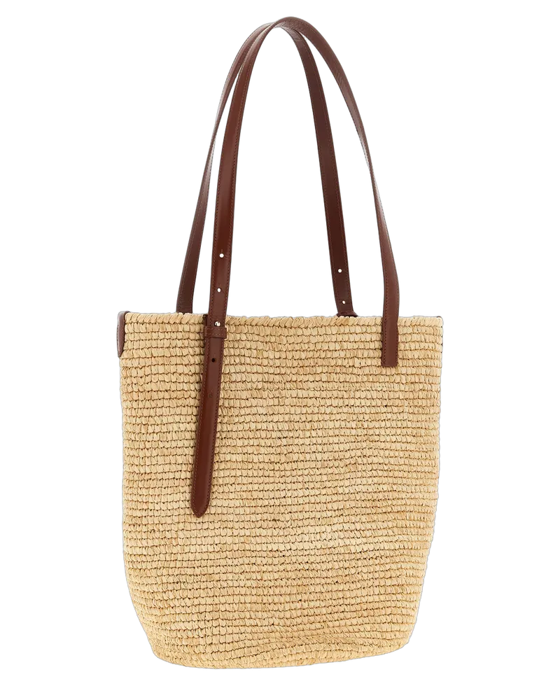 Paco Rabanne Women's Beige Raffia Tote Bag Beige