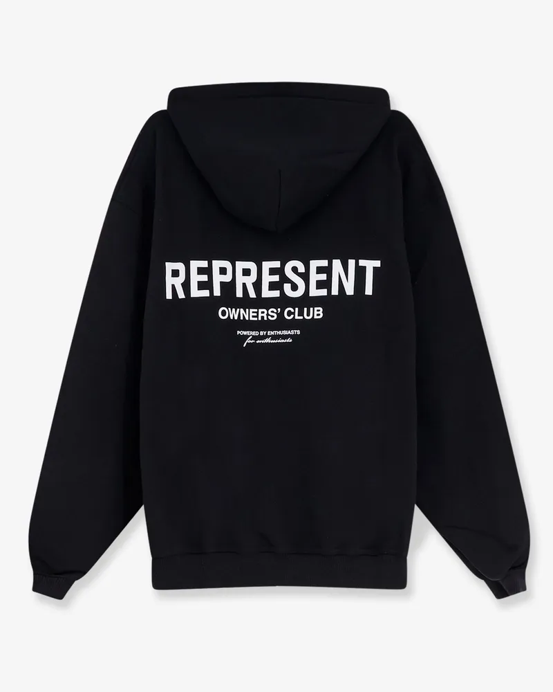 REPRESENT Men's Hooded Cotton Sweatshirt Black Sweatshirts Sweater Black