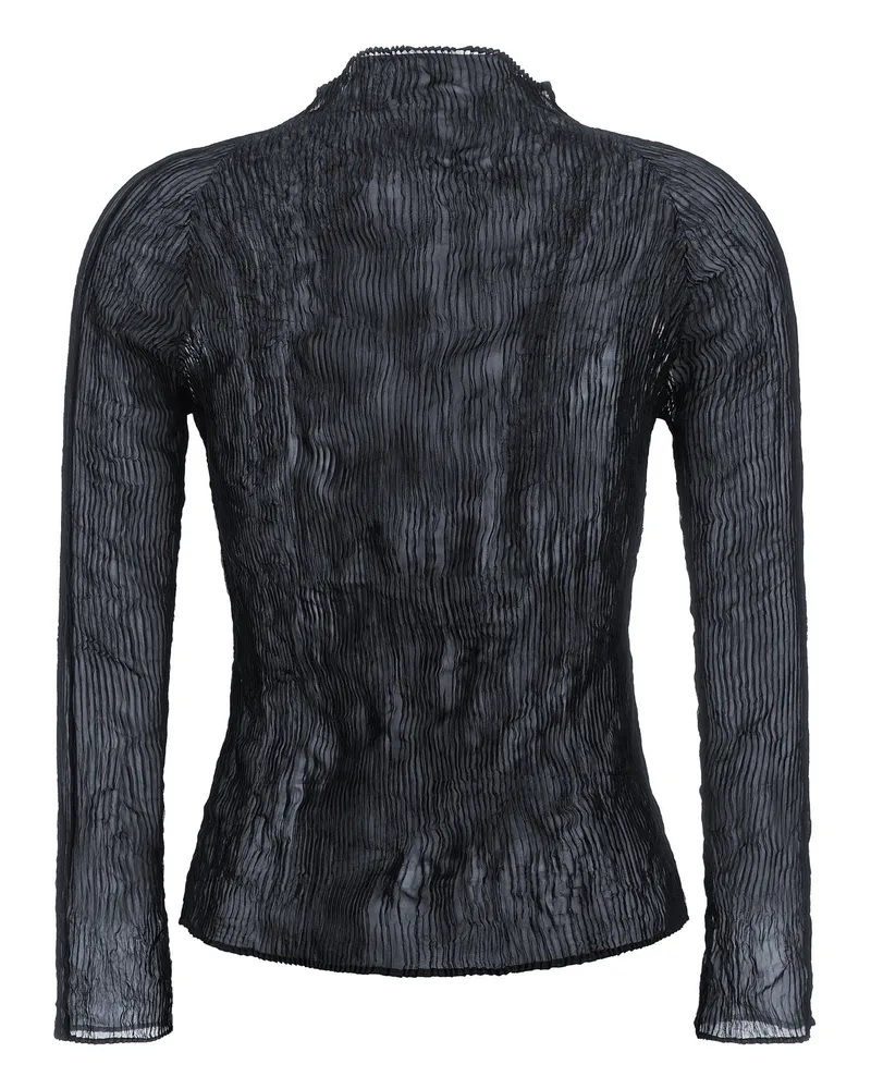 Issey Miyake Chiffon Twist 1 Sweater — Black Black