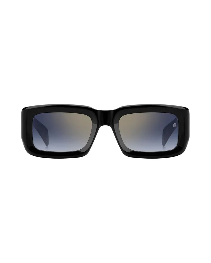 David Beckham Unisex Sunglasses Black-Blue Acetate Black