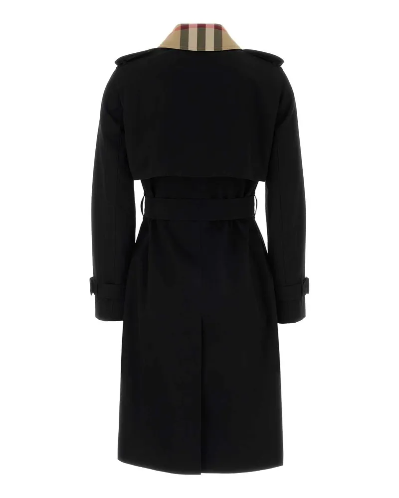 Burberry Women's Black Cotton Trench Coat Black