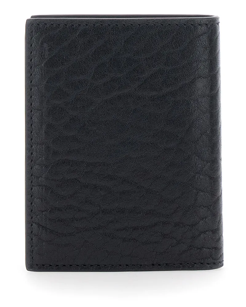 Ferragamo Men's Bi-Fold Wallet Gancini Black Leather Calf Black