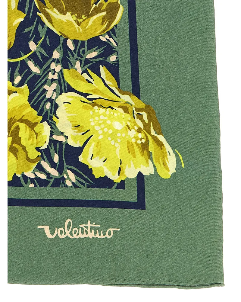Valentino Garavani Women's Bicolor Silk Foulard Accessory Green