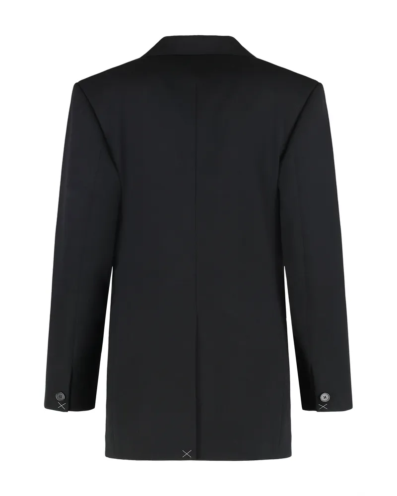Celine Women's Wool Jacket With Classic Fit Black Blazers Black