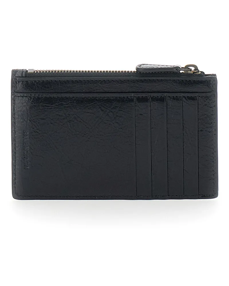 Balenciaga Women's Cardholder Le City Long Black Leather Accessory Black