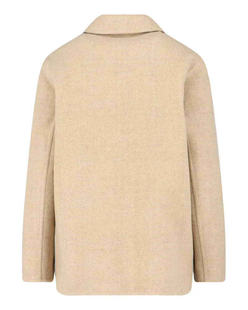 Burberry Women's Jackets Beige Virgin Wool Beige