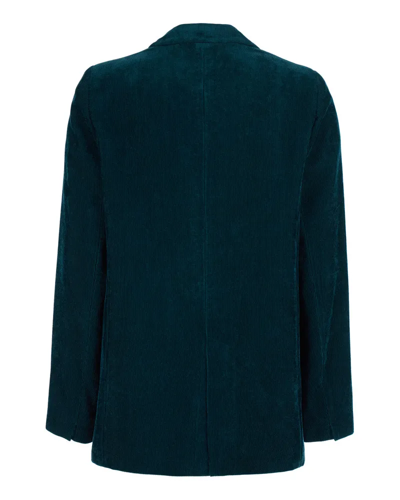 forte_forte Women's Jacket Single-Breasted Corduroy Blue Viscose Blazers Blue
