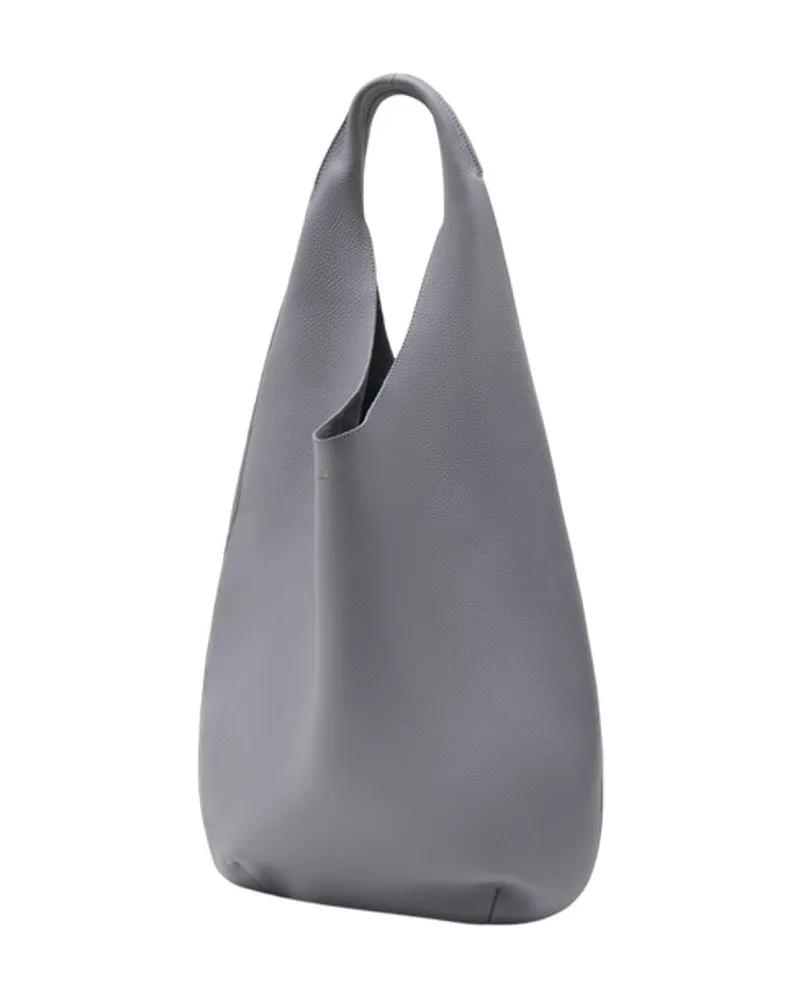 A.P.C. Women's Le Neige Shopper Bag Leather Blue Cowhide Totes-shopping-bags Gray