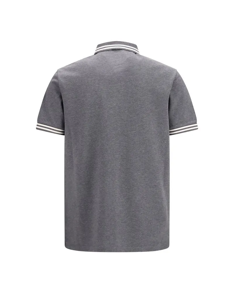 Moncler Men Gray Cotton Polo Shirt Gray