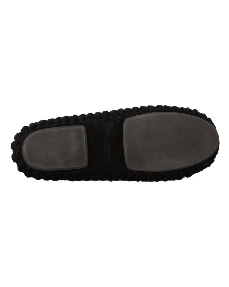 Dolce & Gabbana Women's Wool Knit Ballerina Black Black