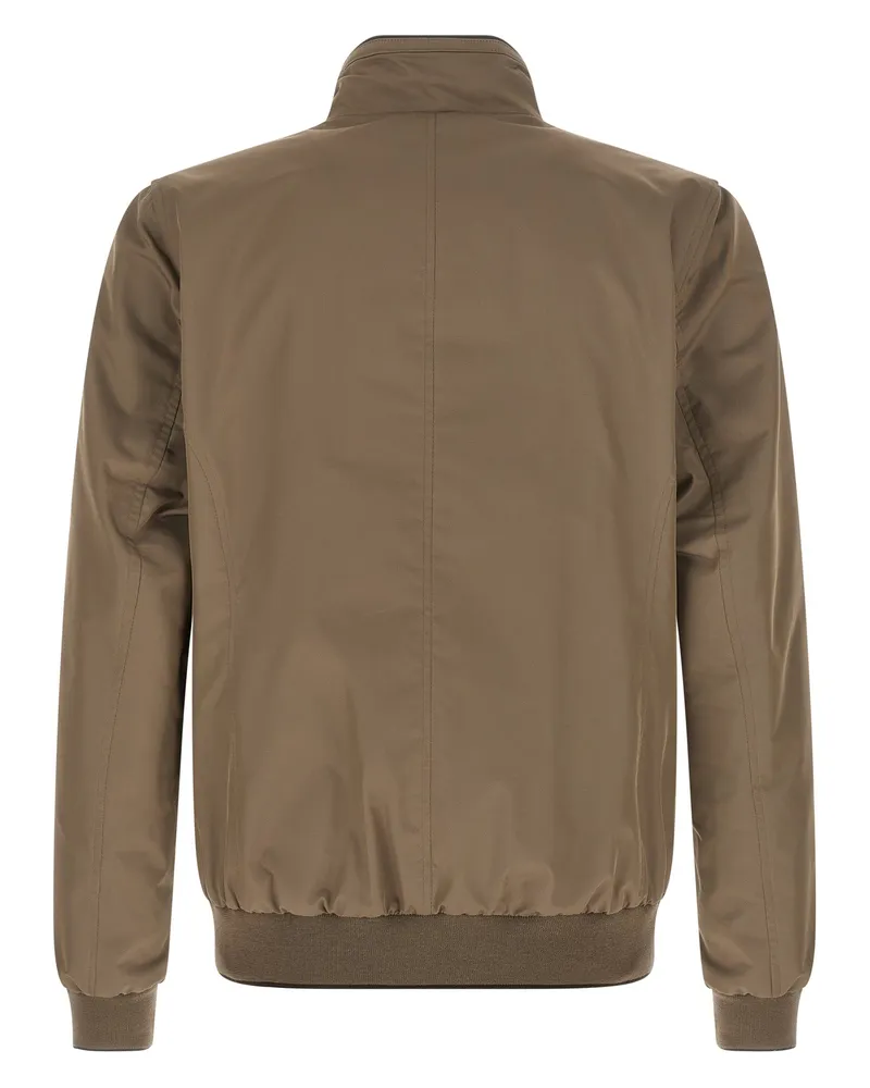 MOORER Men's Beige Polyester Bomber Clothing Beige