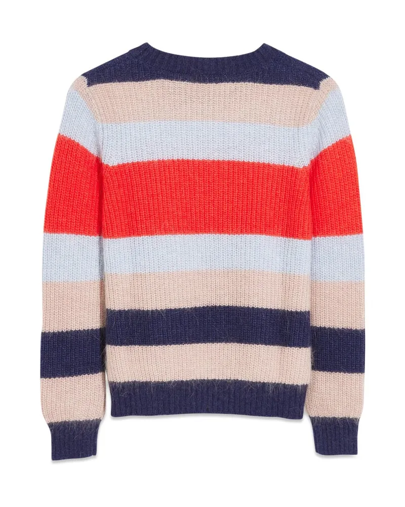 Bellerose Striped Angora-Blend Knit Sweater — Multicolor Multicolor