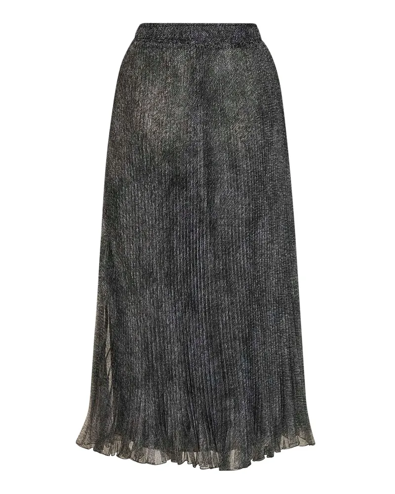 Ermanno Scervino Women's Midi Pleated Organza Skirt Blue Polyester Blue