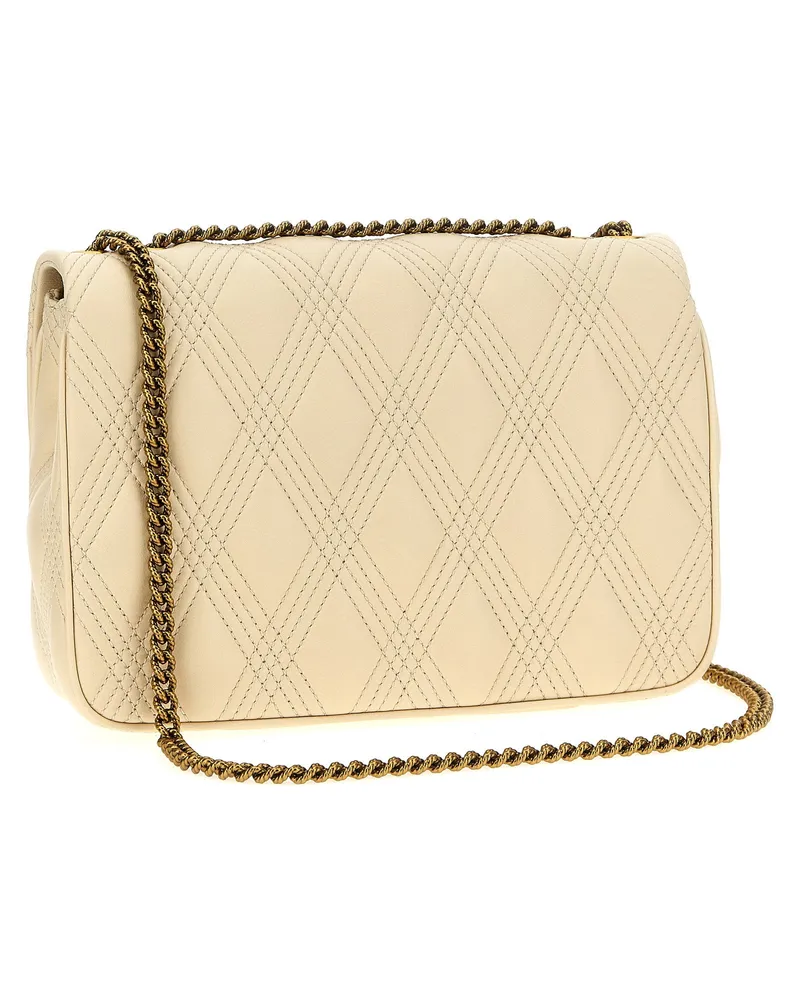 Valentino Garavani Quilted Nappa Leather Shoulder Bag — Cream Cream